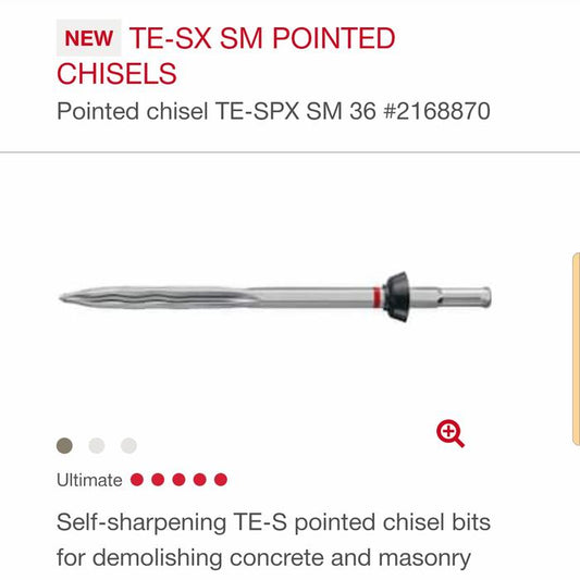 HILTI TE-SPX SM / TE-SX SM Point Chisel 36 360MM