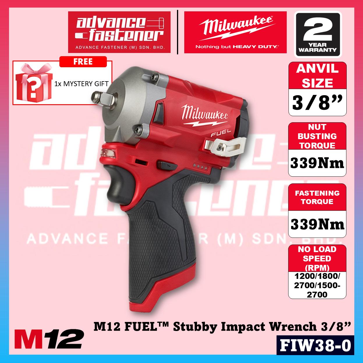 Milwaukee FIW38-301 / FIW38-0 M12 FUEL Stubby Impact Wrench 3/8"