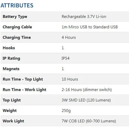 TOLEDO FASTENINGS SYKES PICKAVANT 300602 Sykes Professional LED Slim Work Light