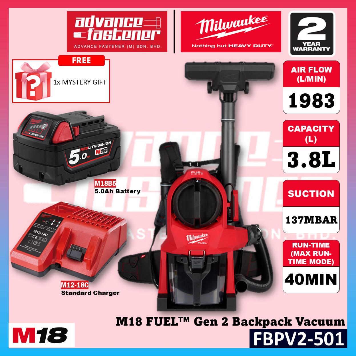 Milwaukee FBPV2-801 / FBPV2-0 M18 FUEL Gen 2 Backpack Vacuum