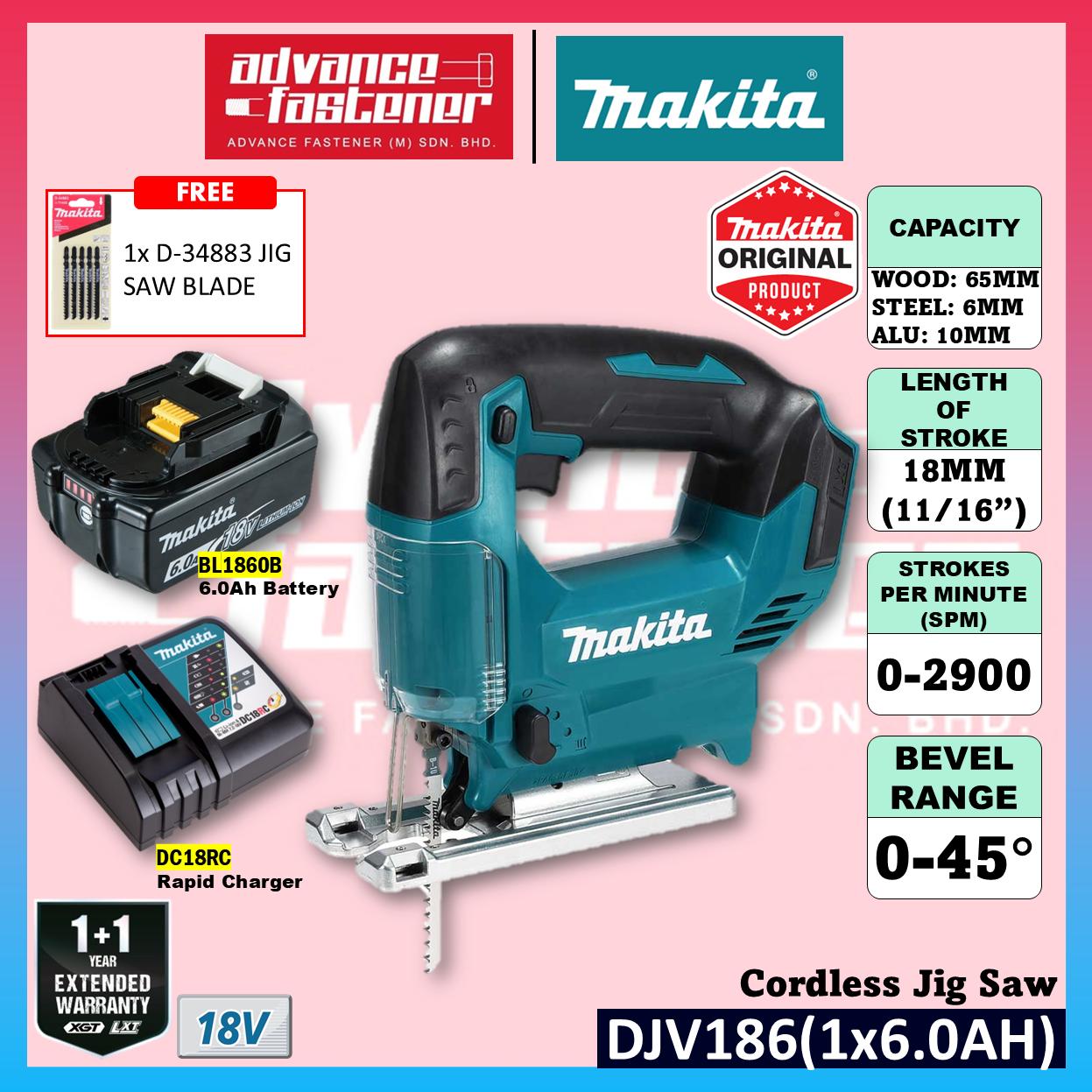 Makita DJV186 / DJV186Z 18V Cordless Jig Saw