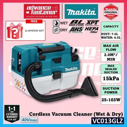 Makita VC013GL / VC013GLZ 40Vmax Cordless Vacuum Cleaner ( Wet & Dry )