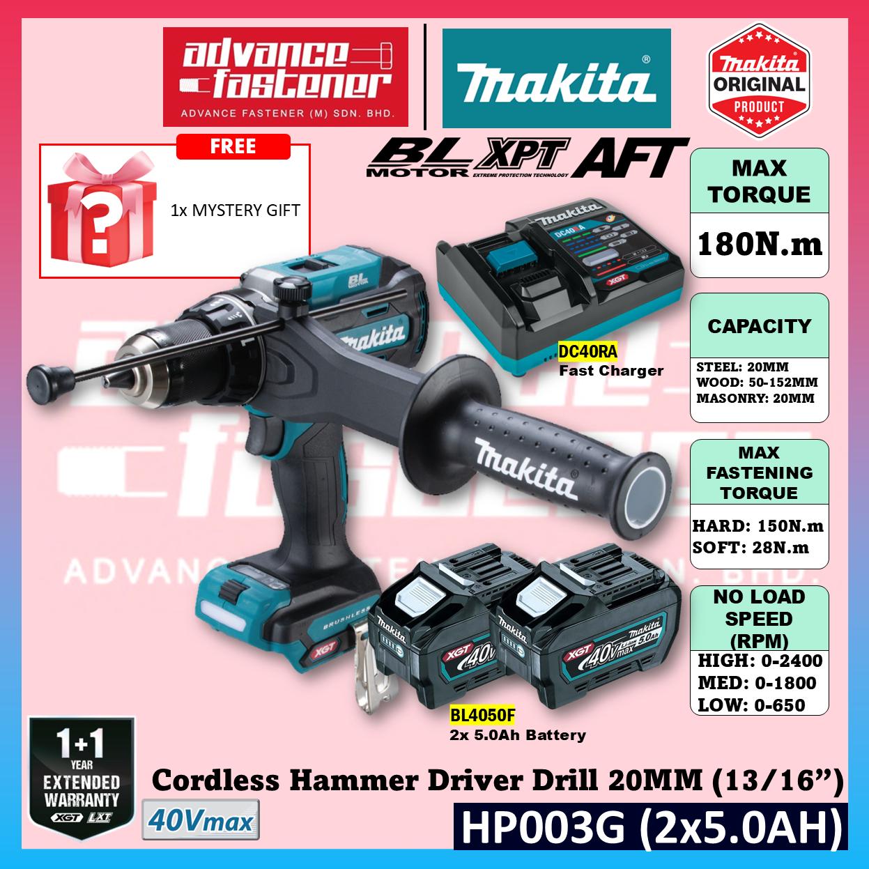 Makita HP003G / HP003GZ 40Vmax Cordless Hammer Driver Drill 20MM (13/16") (Brushless)