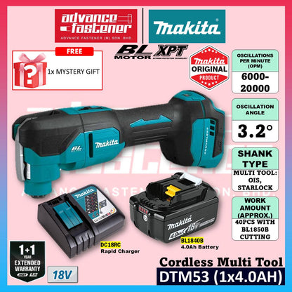 MAKITA DTM53RTJX1 / DTM53Z 18V Cordless Multi Tool