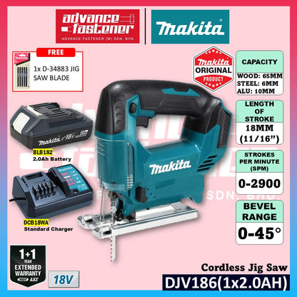 Makita DJV186 / DJV186Z 18V Cordless Jig Saw