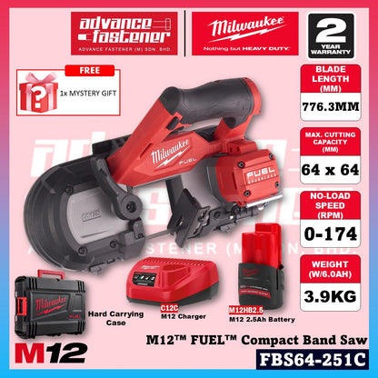 Milwaukee FBS64-601C / FBS64-0C M12 FUEL Compact Band Saw