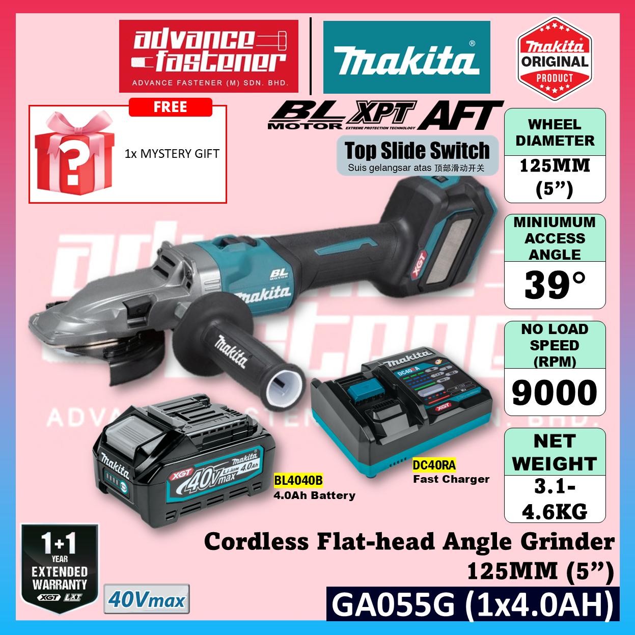 Makita GA055 / GA055GZ 40Vmax Cordless Angle Grinder 125MM (5") ( Top Slide Switch ) ( Brushless )