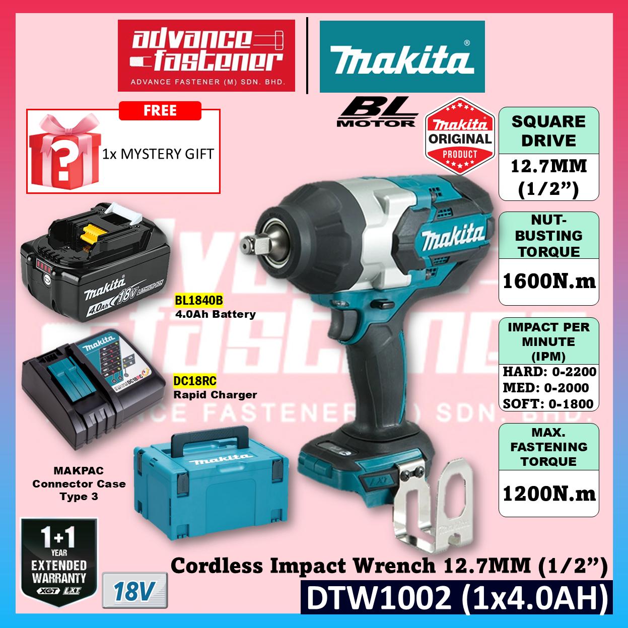 Makita DTW1002JX2 / DTW1002JX3 / DTW1002JX4 / DTW1002RFJ / DTW1002ZX2 18V Cordless Impact Wrench 12.7MM (1/2")