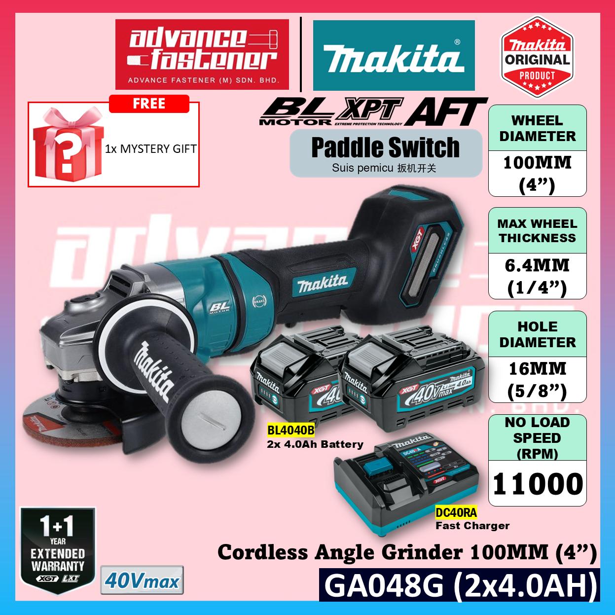 MAKITA GA048GZ 40Vmax Cordless Angle Grinder 100MM (4") ( Paddle Switch )