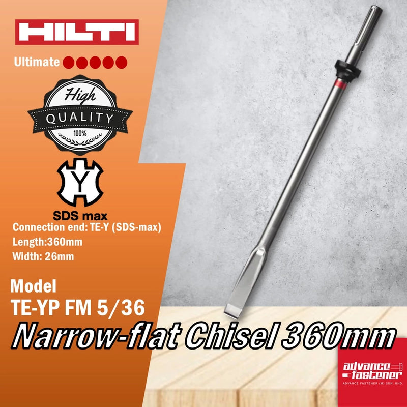 HILTI TE-YP FM 5/36 Narrow-flat Chisel 360mm [ Connection end: TE-Y ( SDS-max ) ]
