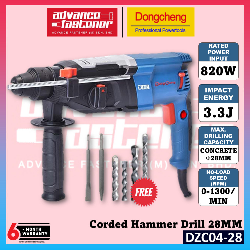 Dong Cheng DZC04-28 Corded Electric Hammer Drill 28MM