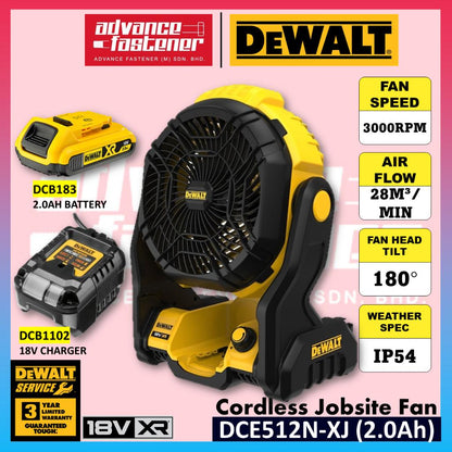 Dewalt DCE512N-XJ 18V XR Cordless Jobsite Fan