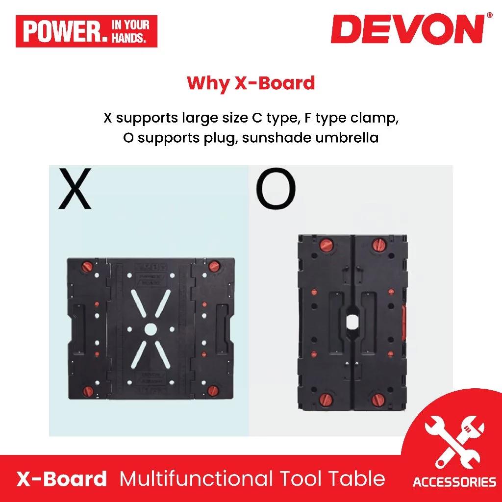 DEVON 8002200044 X-Board Multifunctional Portable Work Table 61 x 71 x 81 cm