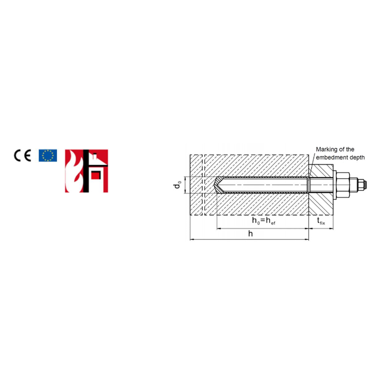 HILTI HAS 8.8 Anchor Rod M12 x 120 / M12 x 160 / M16 x 190 / M16 x 260 ( 8.8 Carbon Steel )