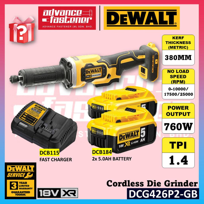 DeWalt DCG426P2-GB / DCG426N-XJ 18V XR Cordless Die Grinder