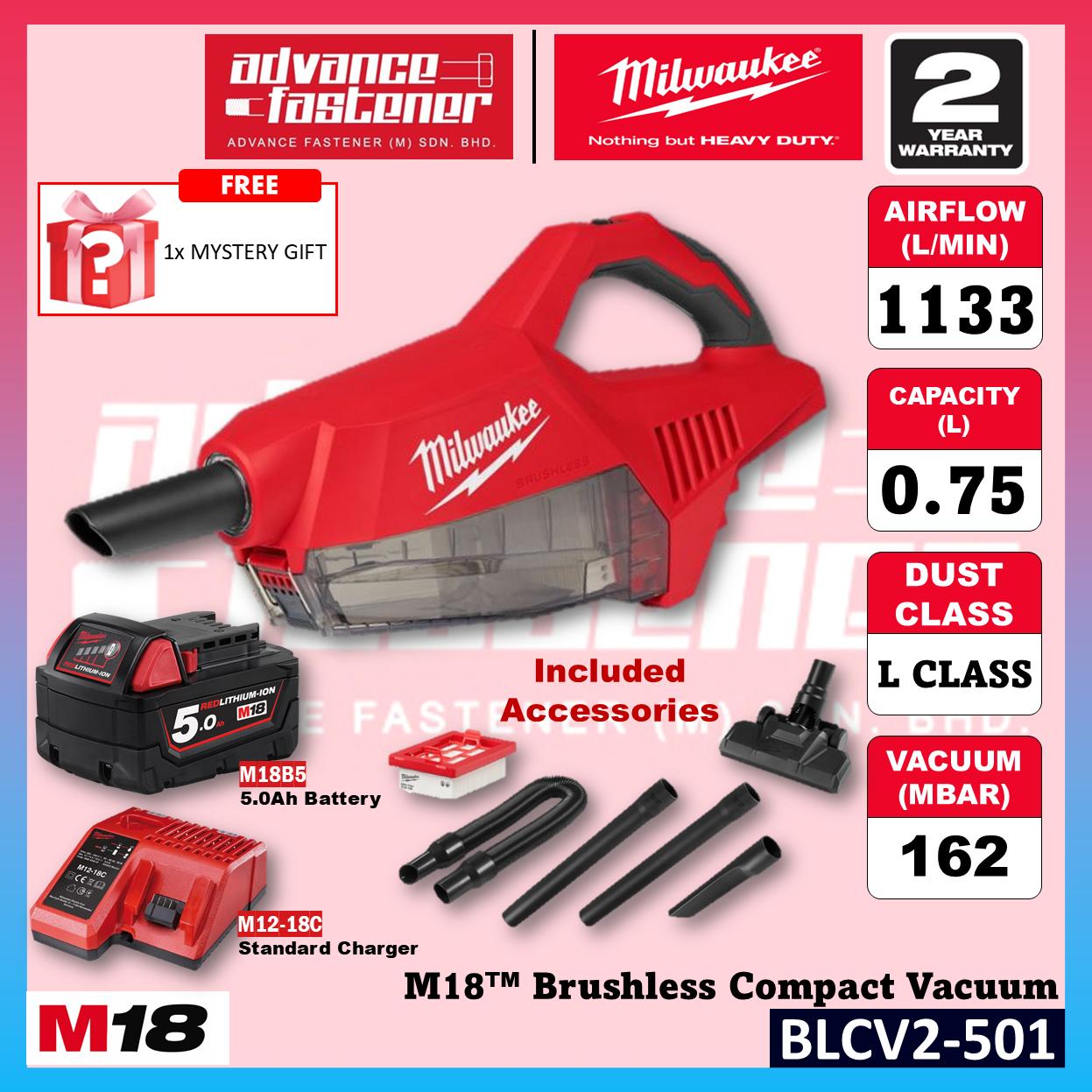 Milwaukee BLCV2-501 / BLCV2-0 M18 Brushless Compact Handheld Vacuum