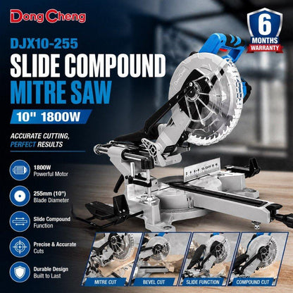 DONG CHENG DJX10-255 Corded Mitre Saw 255MM (10") 1800W