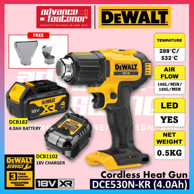 DeWalt DCE530N-KR 18V XR Cordless Heat Gun