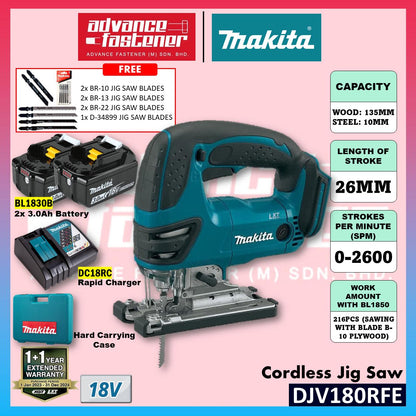 Makita DJV180RFE / DJV180Z 18V Cordless Jig Saw