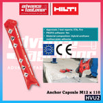 Hilti HVU2 Anchor capsule Adhesive capsule M12x110 / 1 pcs ( Hybrid urethane methacrylate adhesive )