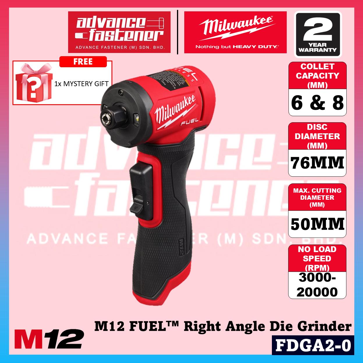 Milwaukee FDGA2-501 / FDGA2-0 M12 FUEL Right Angle Die Grinder with Variable Speed