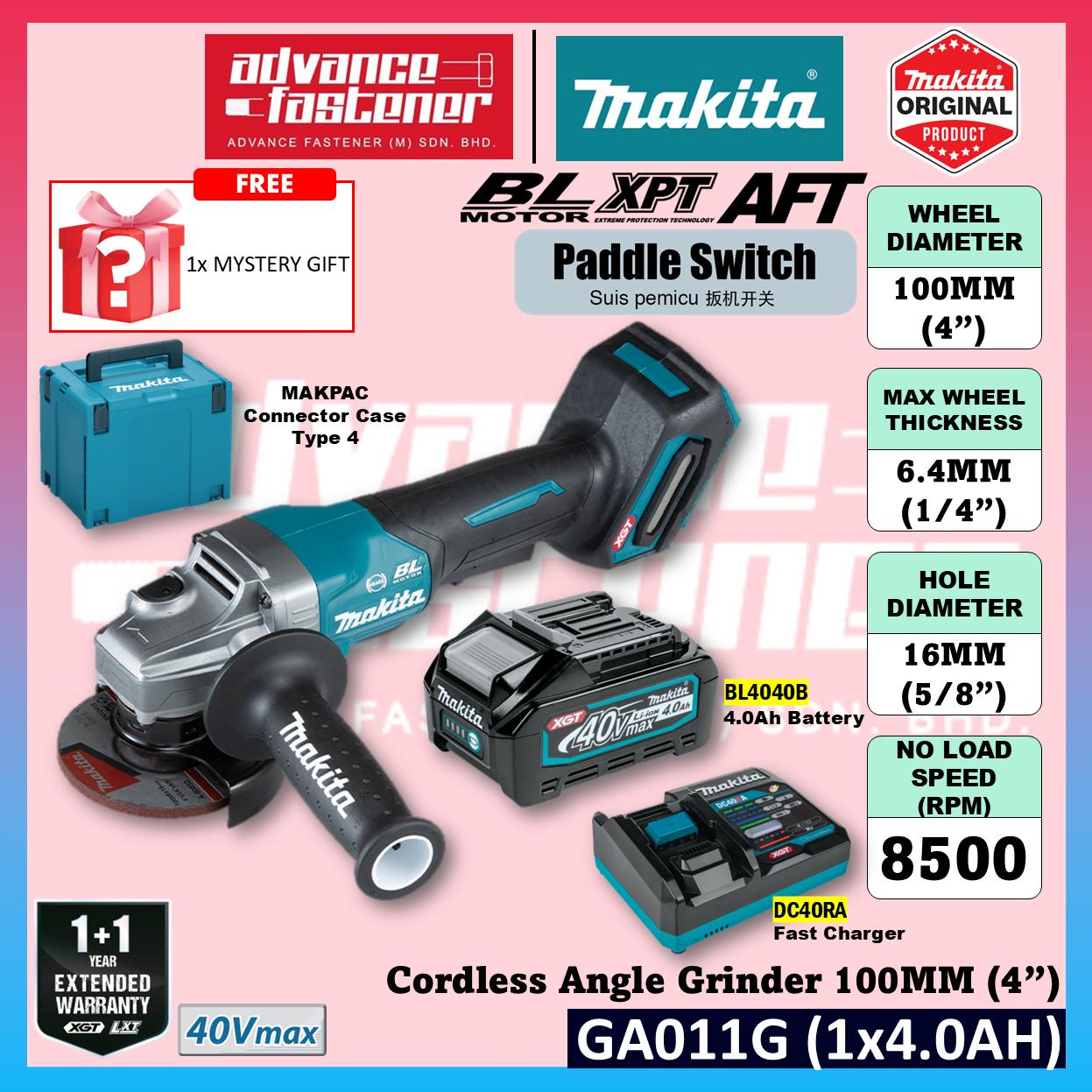 MAKITA GA011GM201 / GA011GD201 / GA011GZ 40V Cordless Angle Grinder 100MM ( 4" ) ( Paddle Switch )