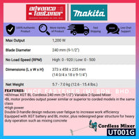MAKITA UT001 / UT001GZ 40Vmax Cordless Mixer