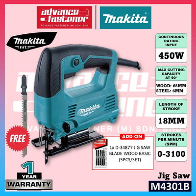MAKITA MT Series M4301B Corded Jig Saw