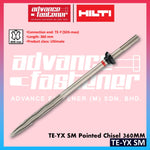 Hilti TE-YX SM / TE-YX SM / TE-Y SKHM SDS-max Pointed Chisel / Flat Chisel 360MM / 500MM | Brushing Tool 4 x 4 x250MM