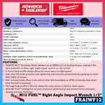 Milwaukee FRAIWF12-301B / FRAIWF12-0 M12 FUEL Right Angle Impact Wrench 1/2”