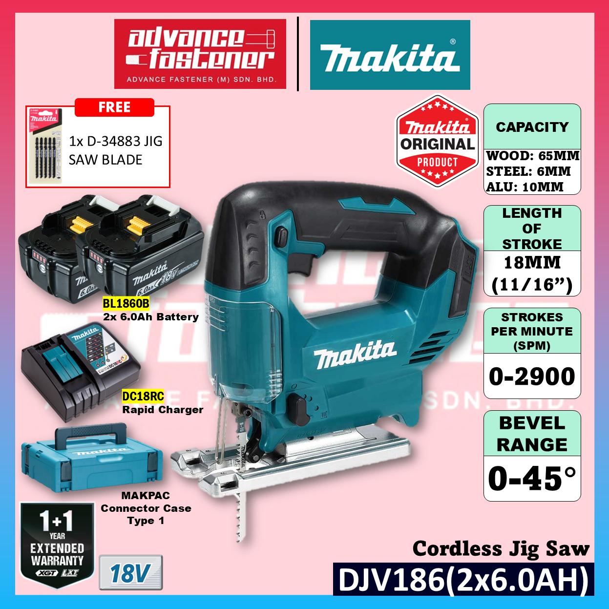 Makita DJV186 / DJV186Z 18V Cordless Jig Saw