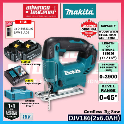 Makita DJV186 / DJV186Z 18V Cordless Jig Saw