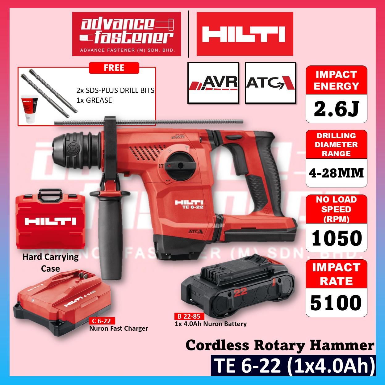 Hilti TE 6-22 Cordless Rotary Hammer