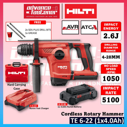 Hilti TE 6-22 Cordless Rotary Hammer