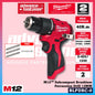 Milwaukee M12 ULTRA GO Brushless Combo Set / BLPDRC M12 Subcompact Brushless Percussion Drill / BLIDRC M12 Subcompact Brushless Impact Driver