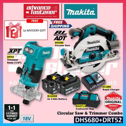 Makita 18V LXT Cordless Combo ( DHS680 Circular Saw / DRT52 Trimmer Router )
