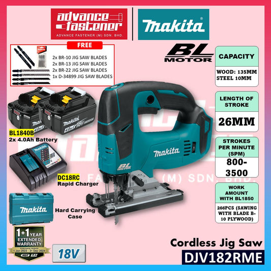 Makita DJV182RME / DJV182RFE / DJV182Z 18V Cordless Jig Saw