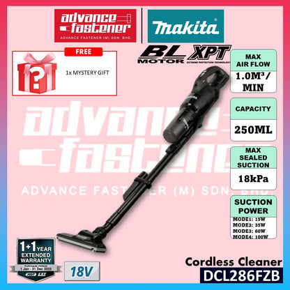 Makita 18V LXT Cordless Combo ( DCL286 18V Brushless Vacuum Cleaner / DCF102 18V Cordless Fan )