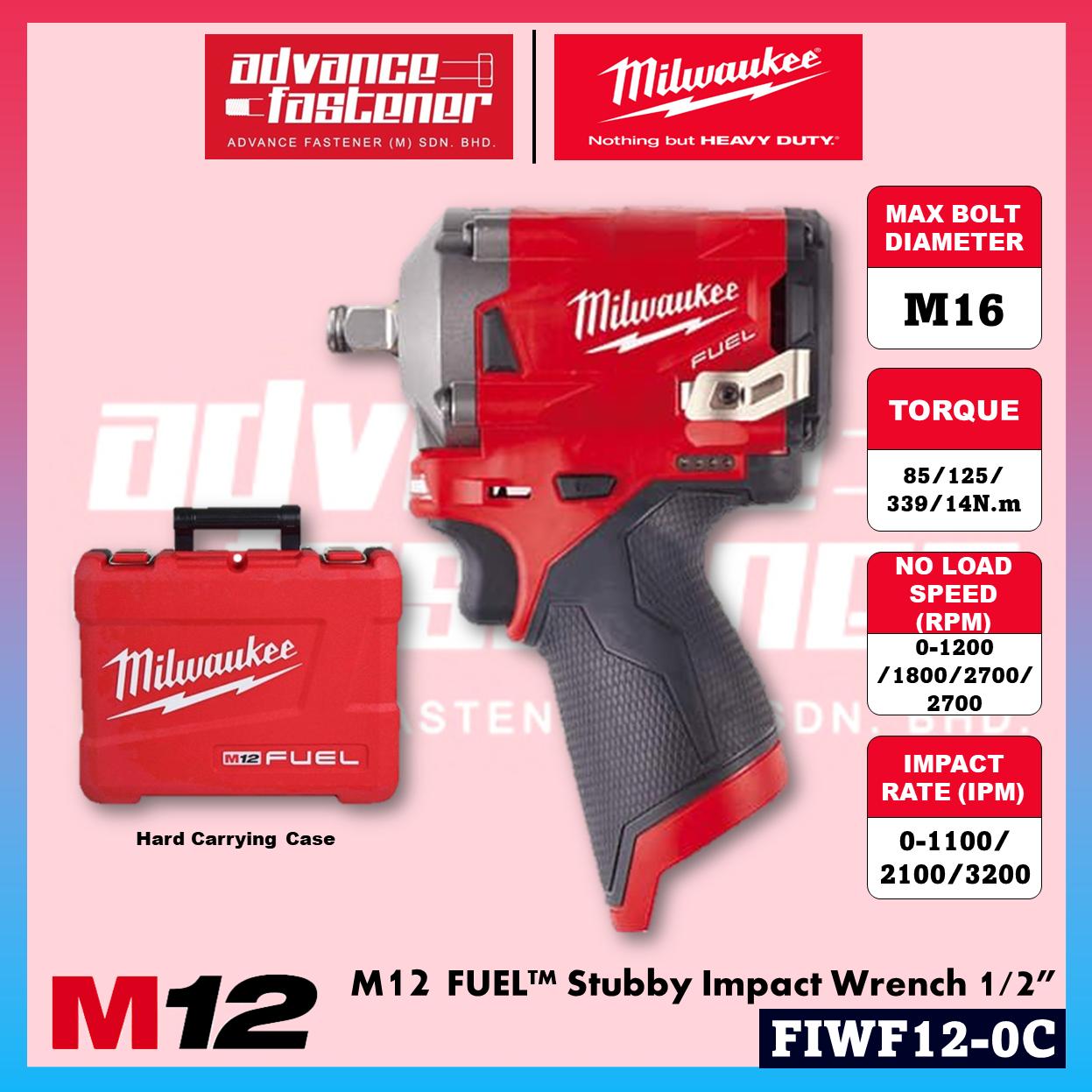 Milwaukee FIWF12-0C / FIWF12-301B / FIWF12-251B M12 Fuel Stubby Impact Wrench 1/2" ( FIWF12 )