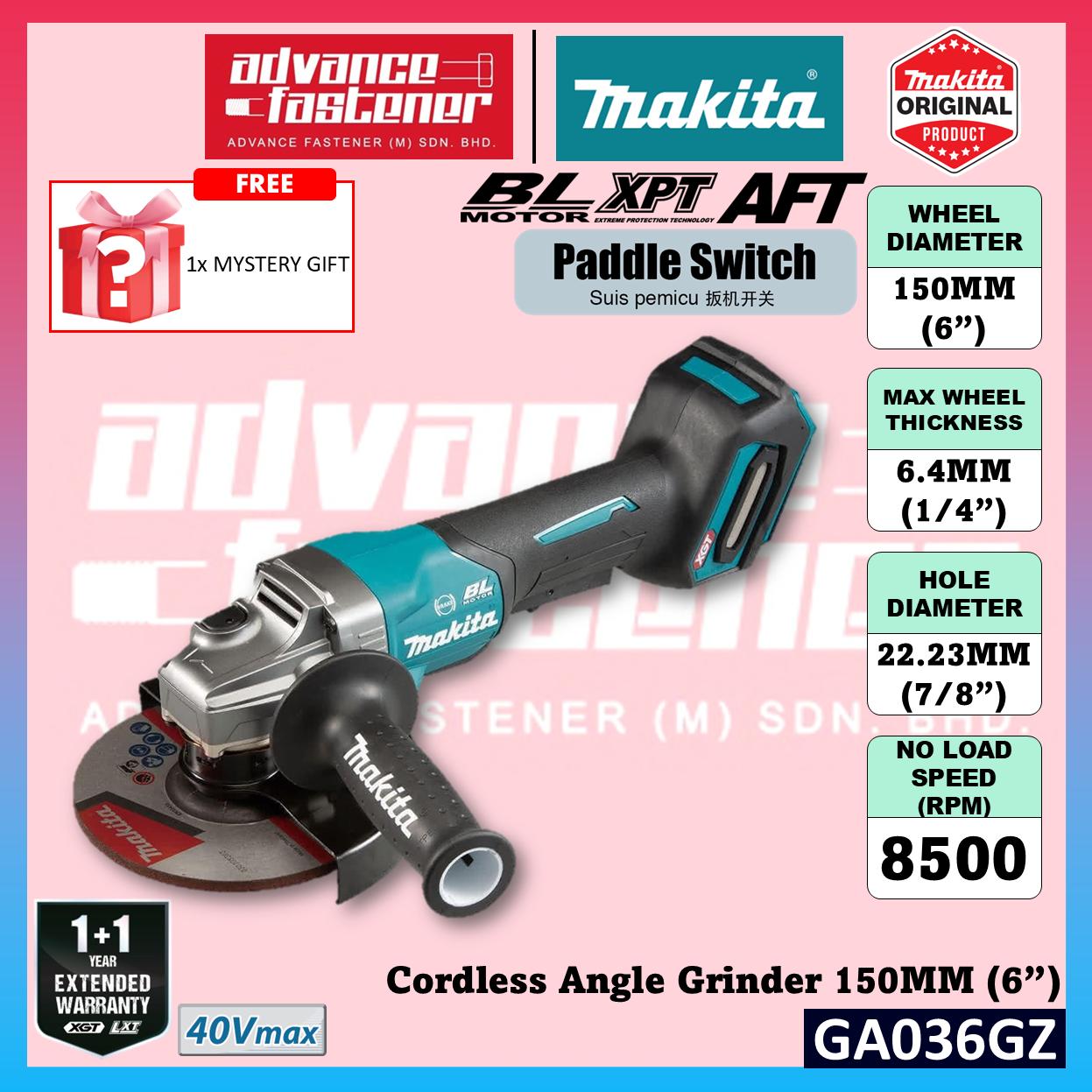 MAKITA GA036GZ 40Vmax Cordless Angle Grinder 150MM ( 6" ) ( Paddle Switch )