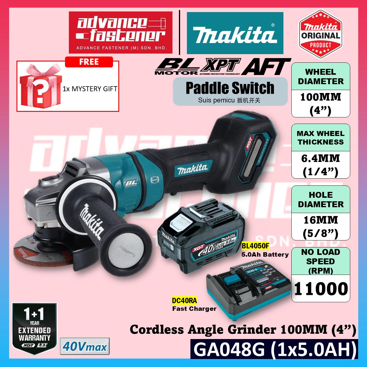 MAKITA GA048GZ 40Vmax Cordless Angle Grinder 100MM (4") ( Paddle Switch )