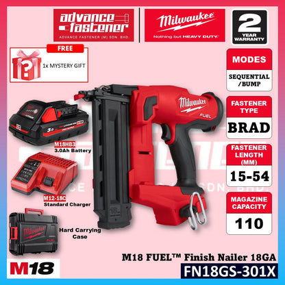 Milwaukee FN18GS-502X / FN18GS-0X0 M18 FUEL Finish Nailer 18Ga