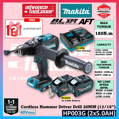 Makita HP003G / HP003GZ 40Vmax Cordless Hammer Driver Drill 20MM (13/16") (Brushless)