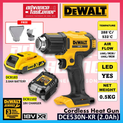 DeWalt DCE530N-KR 18V XR Cordless Heat Gun