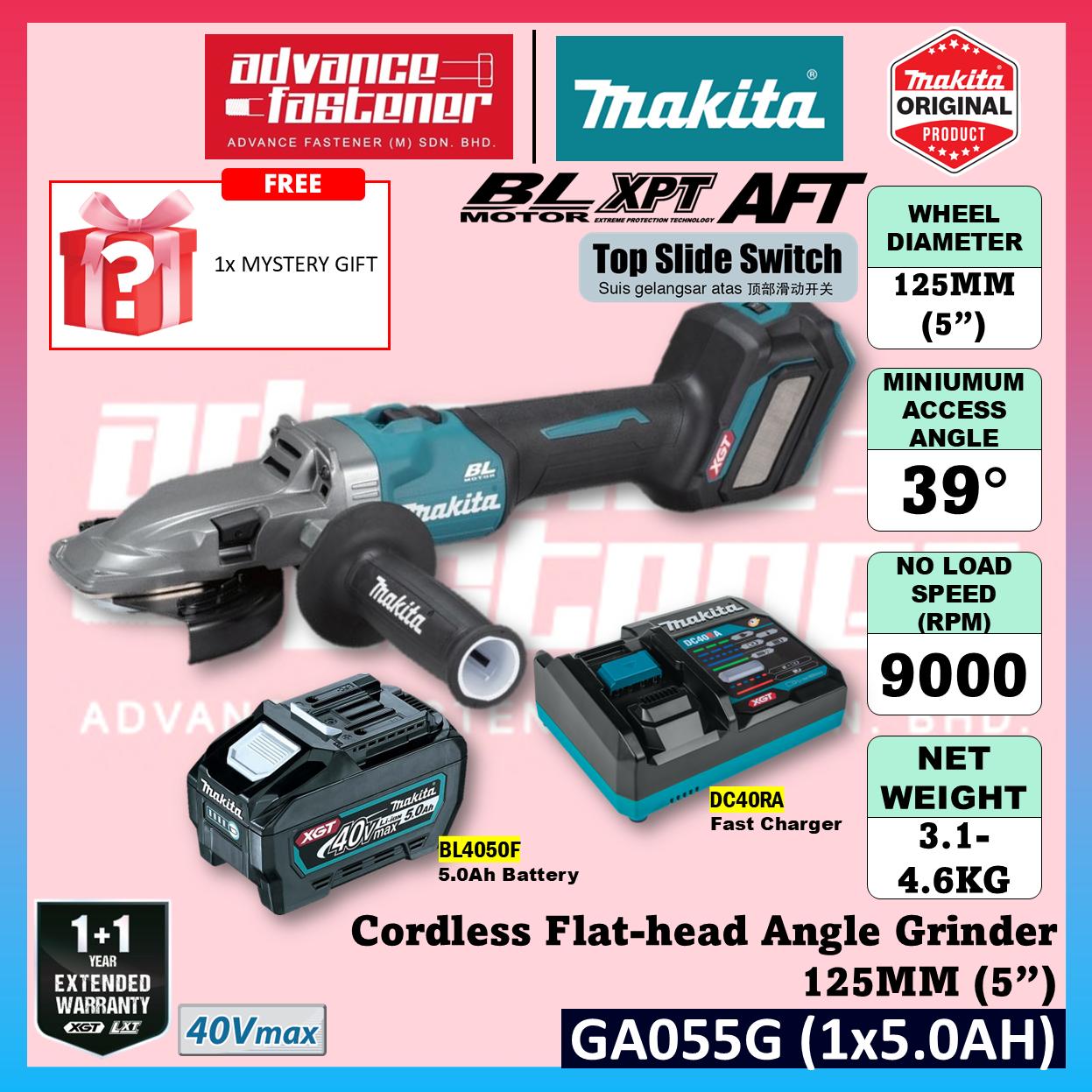 Makita GA055 / GA055GZ 40Vmax Cordless Angle Grinder 125MM (5") ( Top Slide Switch ) ( Brushless )