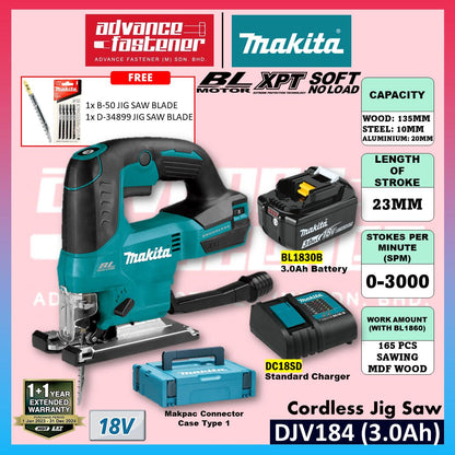 MAKITA DJV184RFJ / DJV184Z 18V Cordless Jig Saw