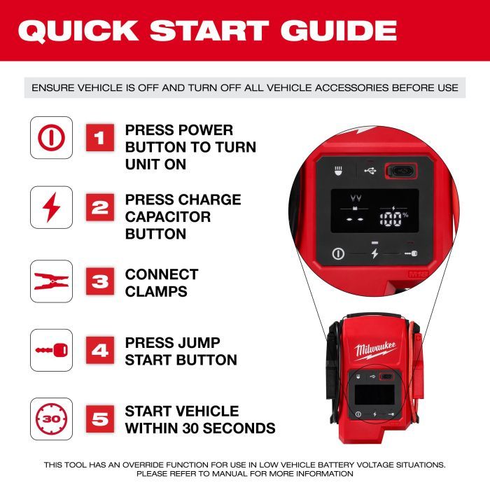 Milwaukee JS2000-501 / JS2000-0 M18 Jump Starter