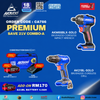 AKAIDO CA766 Premium Save 21V Combo Set AKM68BLX Impact Wrench + AK21BL-10MM Cordless Drill
