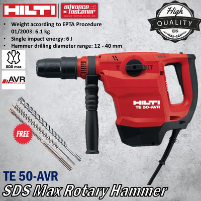 HILTI TE 50-AVR SDS Plus Rotary Hammer 1100W 6J