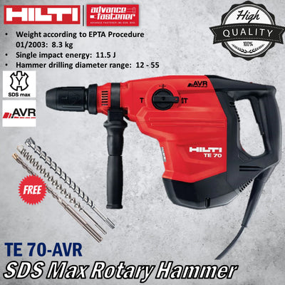 HILTI TE 70-AVR SDS Plus Rotary Hammer 11.5J